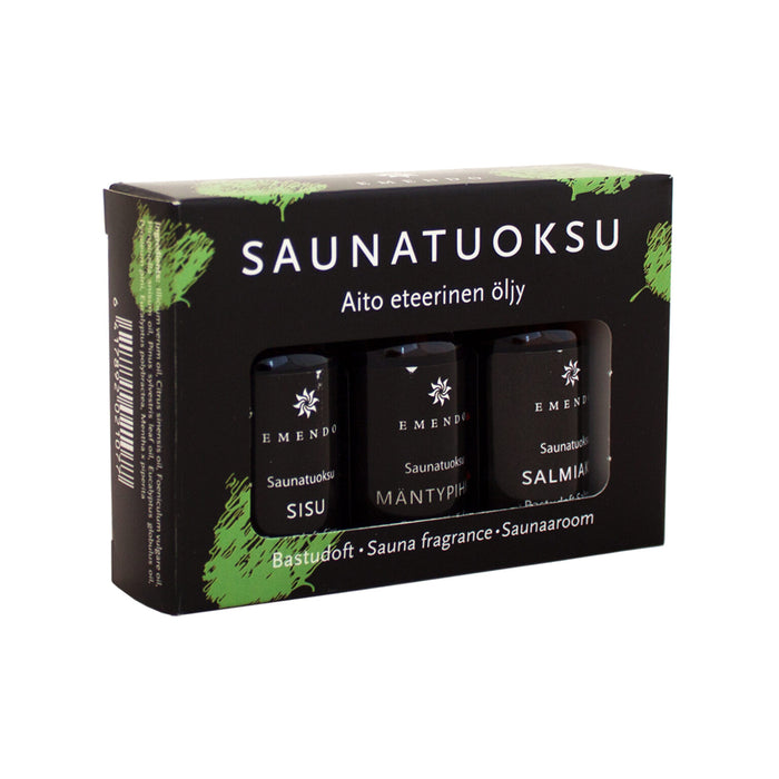 Emendo Sauna fragrance Salmiac, Pine and Sisu 3×10 ml