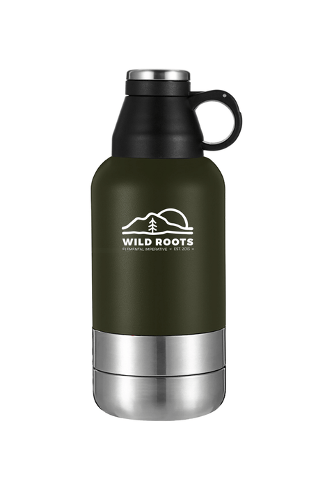 Wild Roots Paw A Brew Flask/Bottle 32oz | 900ml Vacuum Insulated