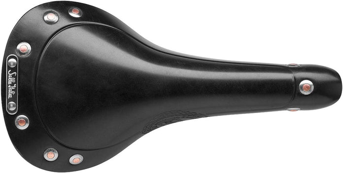 Selle Italia Storica Black Leather Saddle - With tool