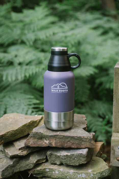Wild Roots Paw A Brew Flask/Bottle 32oz | 900ml Vacuum Insulated