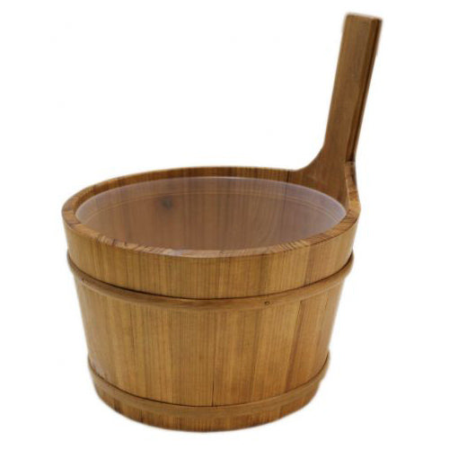 Wooden Sauna Bucket 26cm wide x 16cm tall x  31cm High handle