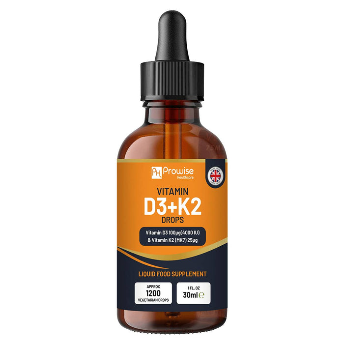 Prowise Vitamin D3 4000iu + K2 MK7 25µg I Orange Liquid Drops I High