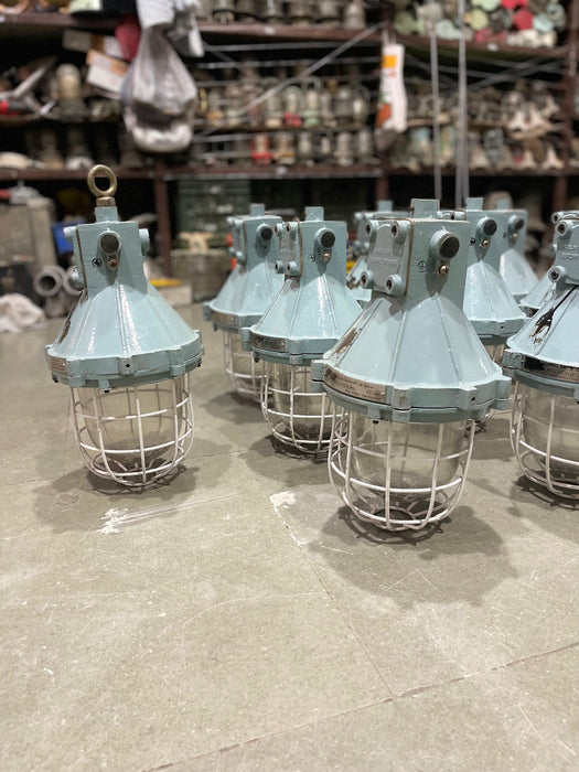 ALUMINIUM HANGING LIGHT WITH ORIGINAL PAINT Model 11