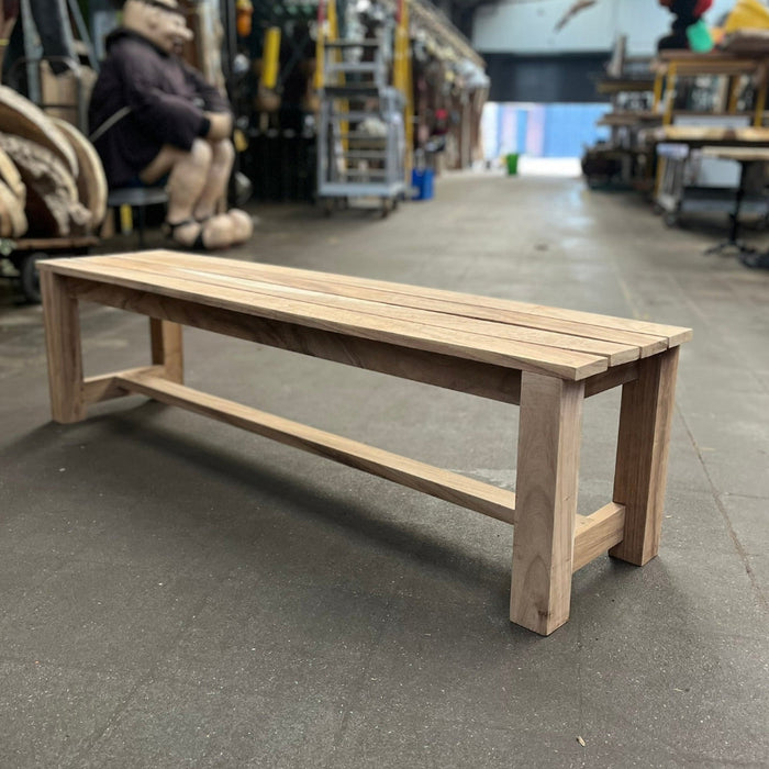 Wild Roots Slatted Hardwood Outdoor Bench