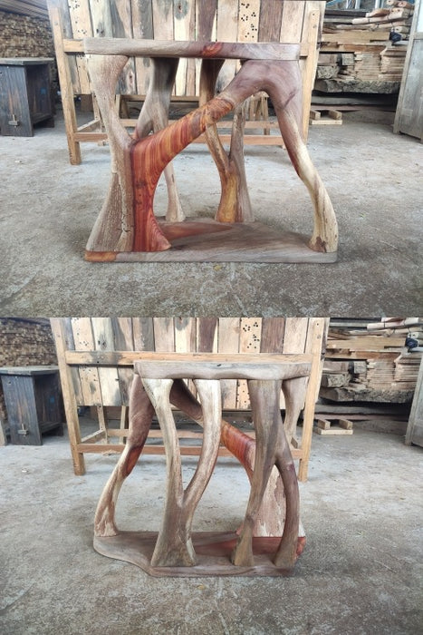 Salvaged and Reclaimed Console 001 - Rengas , Wenge , Tamarind Monkeypod