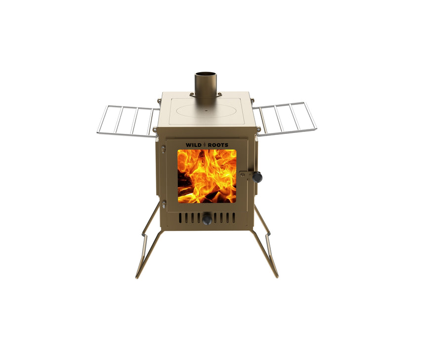 Wild Roots Desert Edition BBQ Fire Pit Stove Box - Mini Log Burner