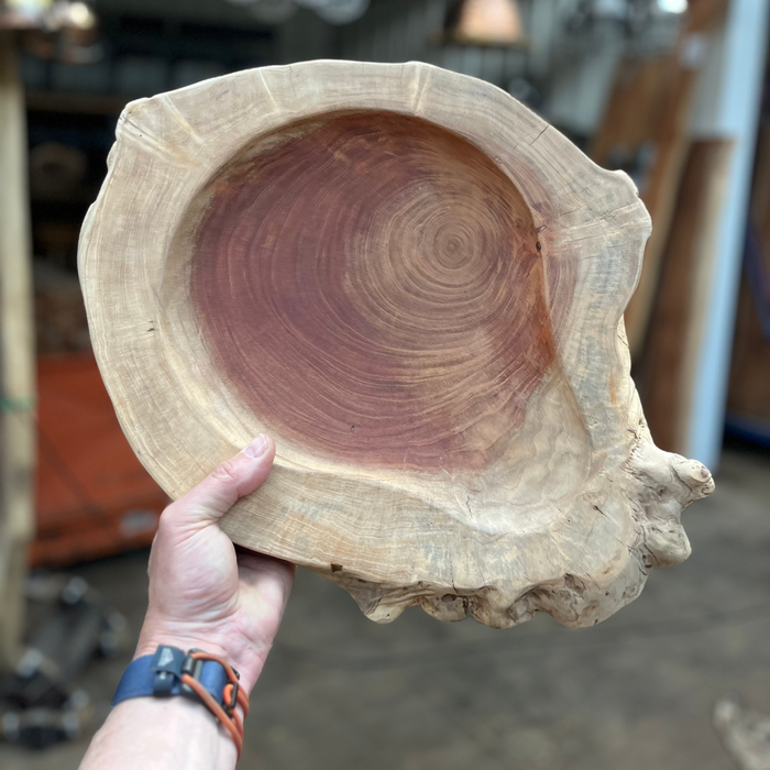 Final Clearance got to go LARGE Mimba Burl Plate / Bowl / Board Sustainably Sourced, One-of-a-Kind