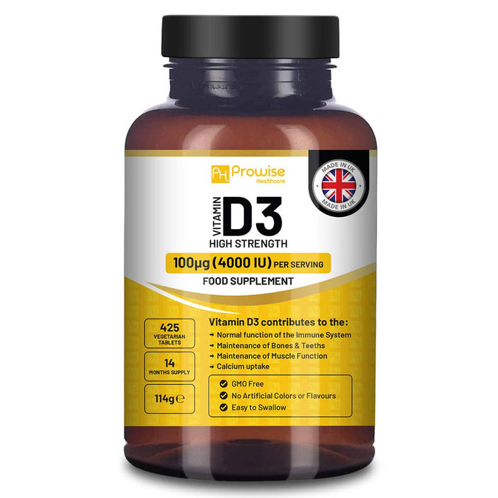 Prowise Vitamin D3 4000 IU Tablets (14 Months Supply) High Strength