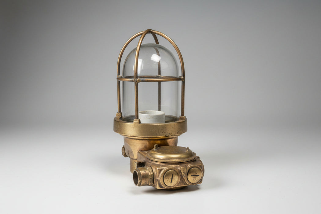 Salvaged TEF Brass Passage Light