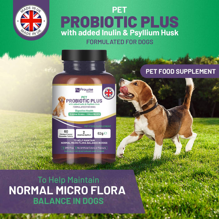 Prowise Pet Probiotic Plus with Added Inulin & Psyllium Husk 2 Billi