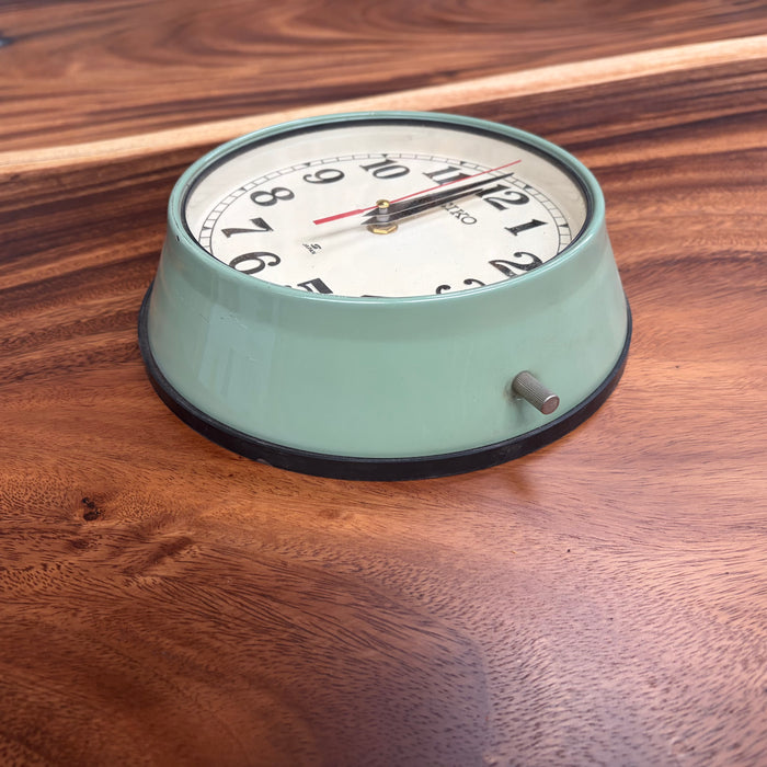 Seiko Salvaged Ships Cabin Clock – Original Paint Green (White Face)