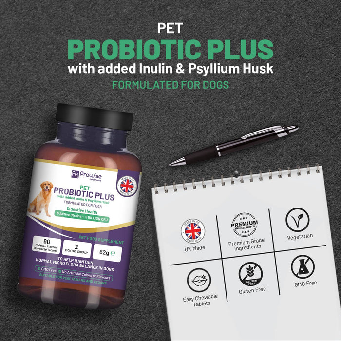 Prowise Pet Probiotic Plus with Added Inulin & Psyllium Husk 2 Billi