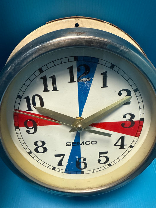 Original Semco Ships Clock White Base