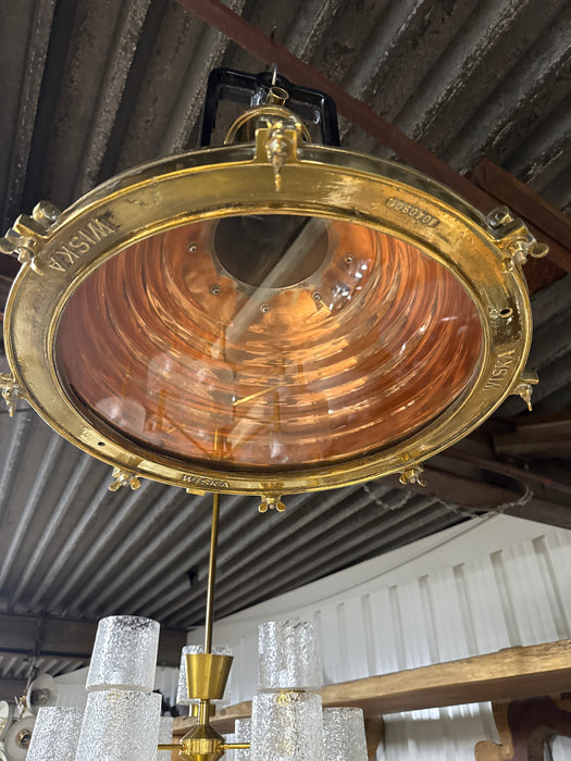 Salvaged Wiska Brass and copper deck Pendant light Marine (Large)