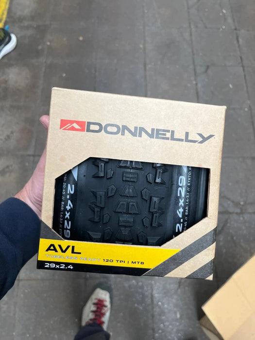 Donnelly AVL 29x2.4 trail MTB tyre, black, 120TPI tubeless-ready folding bead