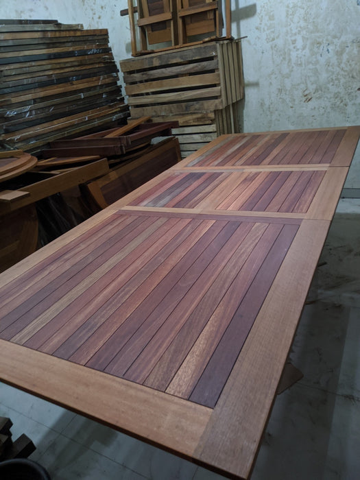 Reclaimed Bengkirai & Momala Extendable Folding Table — Rectangle, 1.8m × 1m