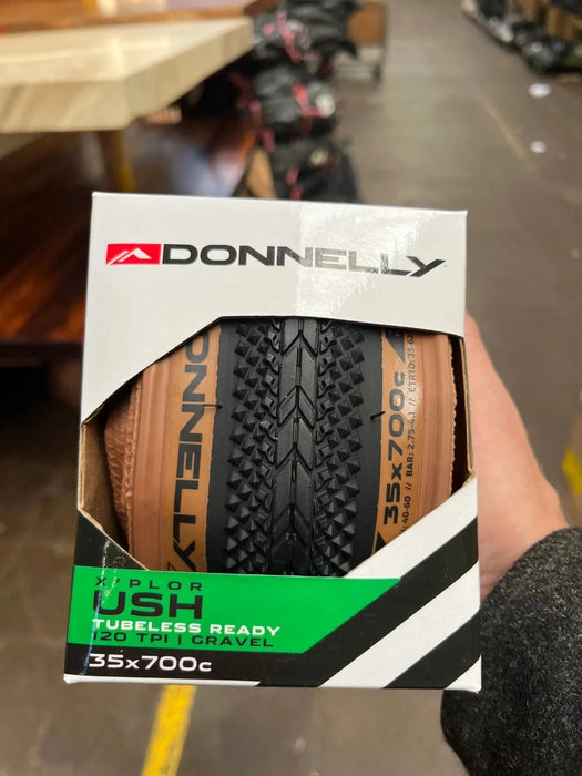 Donnelly X'Plor USH 700x35 gravel tyre, tan sidewall, 120TPI tubeless-ready folding bead