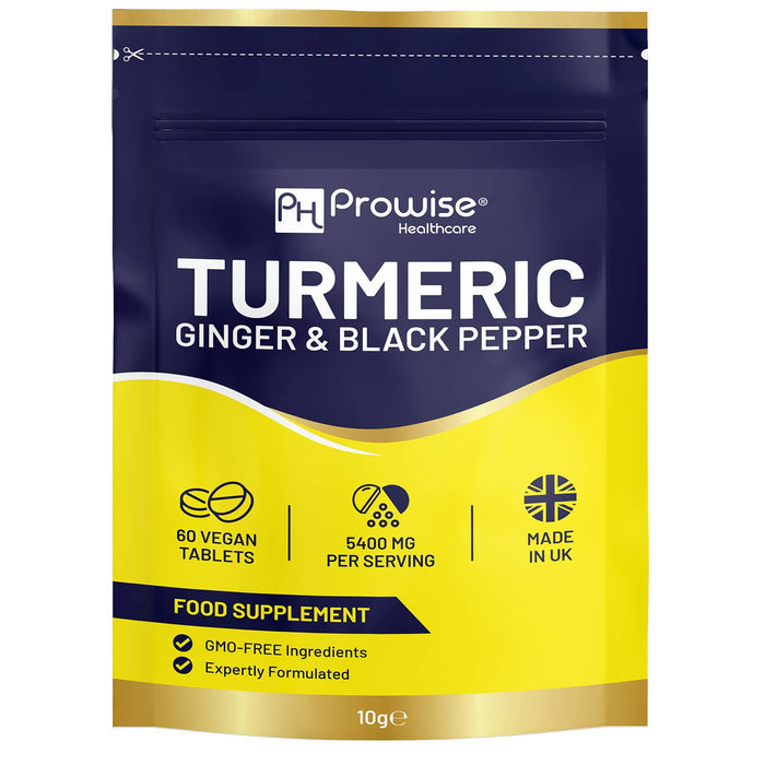 Turmeric 5400mg Tablets with Black Pepper & Ginger