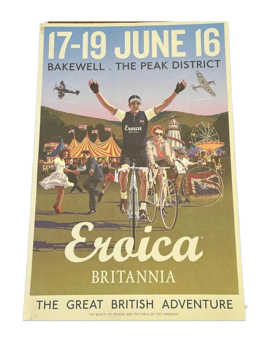 L'Eroica Britannia 2016 Original Event Poster (Version 1) – Vintage Cycling Art, 61 x 91cm