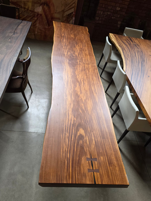 Reduxwood Espave table  (Tiger wood) 8.5cm x 75cm x 365cm