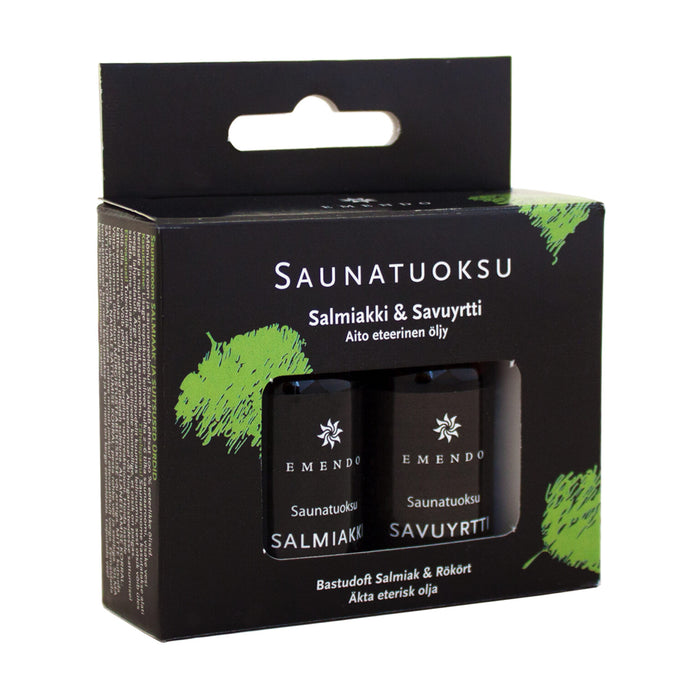 Emendo Sauna fragrances Salmiac & Smoky Herb 2×10 ml