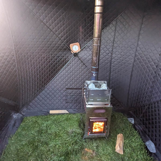 Wild Roots Portable Sauna Hot Tent Wood Burner Stove