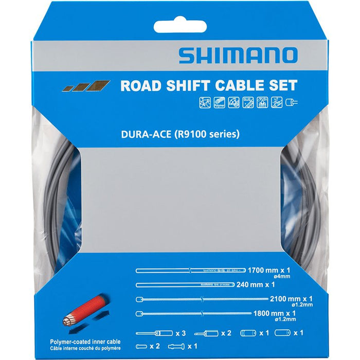 Shimano Dura Ace R9100 Polymer Coated Road Shift Cable Set Grey