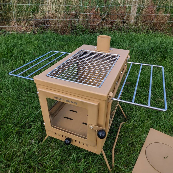 Wild Roots Desert Edition BBQ Fire Pit Stove Box - Mini Log Burner