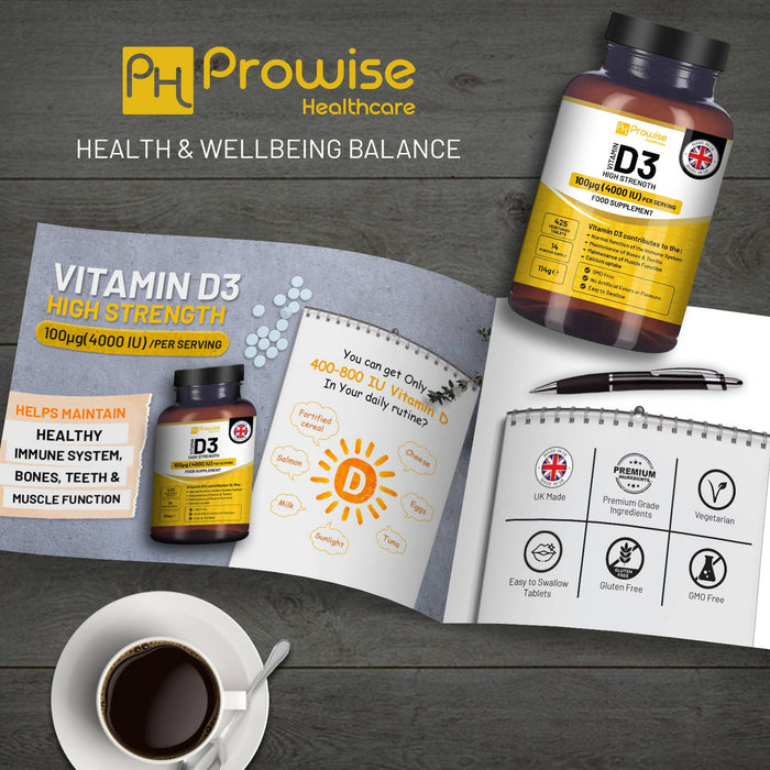 Prowise Vitamin D3 4000 IU Tablets (14 Months Supply) High Strength