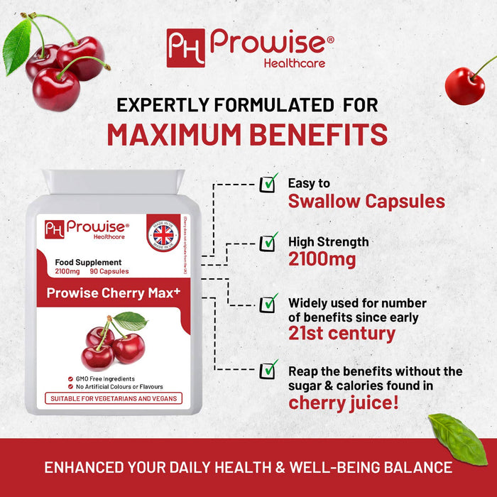 Cherry Max+ 2100mg Montmorency Cherry Added with Black Cherr