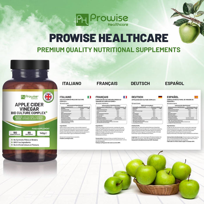 Prowise Apple Cider Vinegar Complex Capsules 1300mg 180 capsules | V