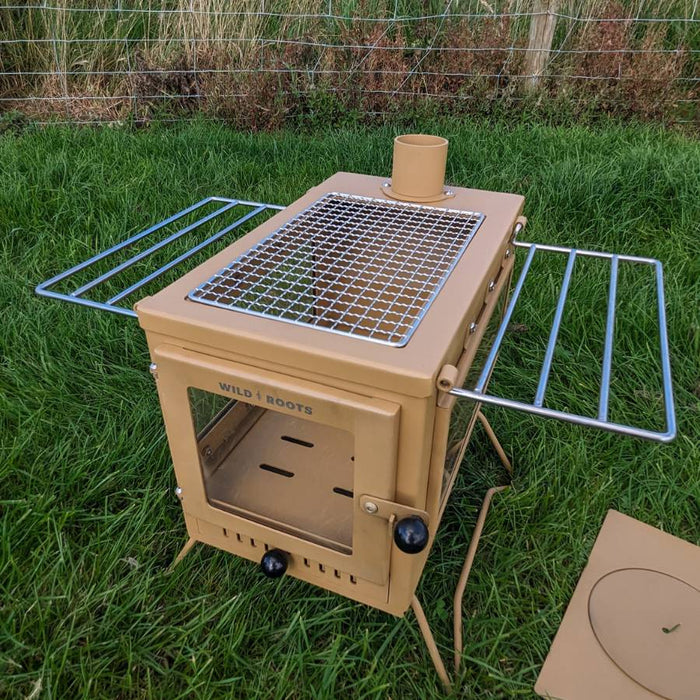 Wild Roots Desert Edition BBQ Fire Pit Stove Box - Mini Log Burner