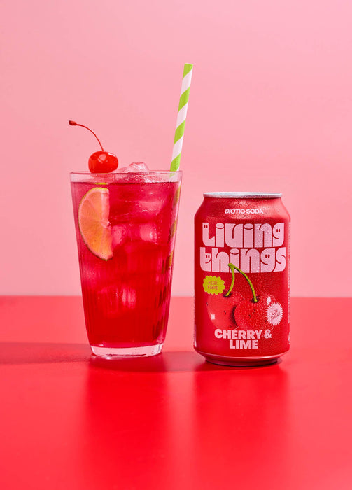 Cherry & Lime Prebiotic Soda - Living Things