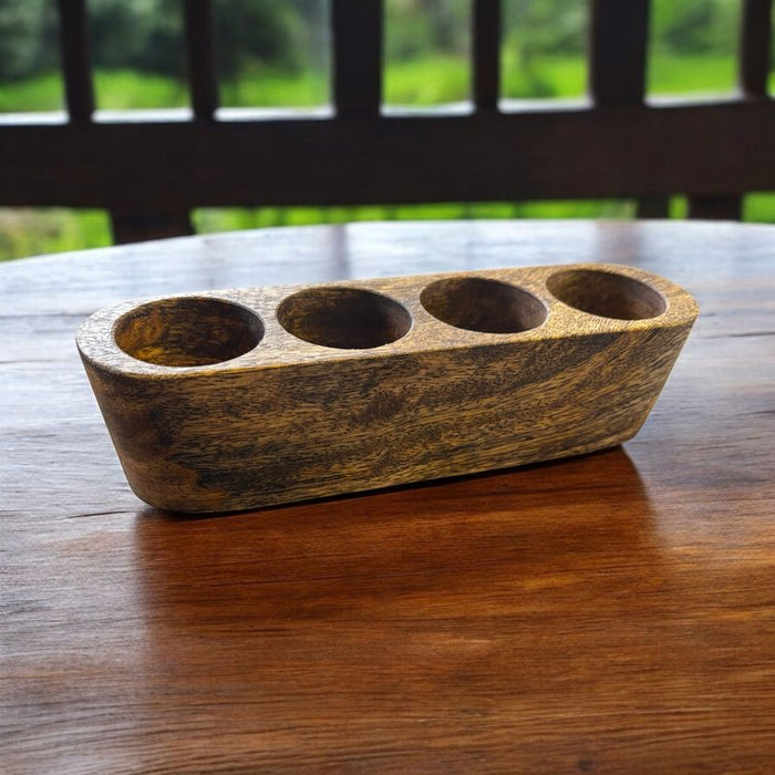 Wild Roots Exotic Hardwood Tea Light Holder