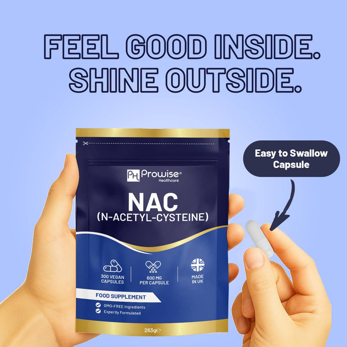 Vegan N-Acetyl-Cysteine (NAC) Nutritional Supplements 600mg
