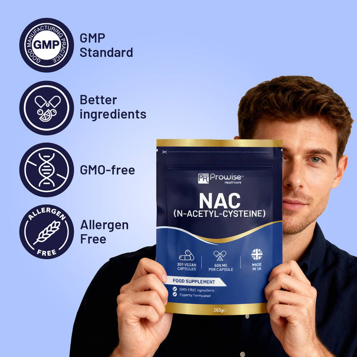 Vegan N-Acetyl-Cysteine (NAC) Nutritional Supplements 600mg