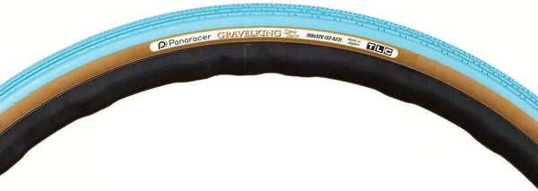 PANARACER GRAVELKING SEMI SLICK Turquoise/Brown 700x43c TLC Folding
