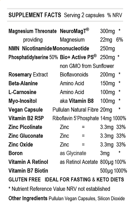 IQ2 NMN - Brain & Heart Health - Grow New Brain Cells