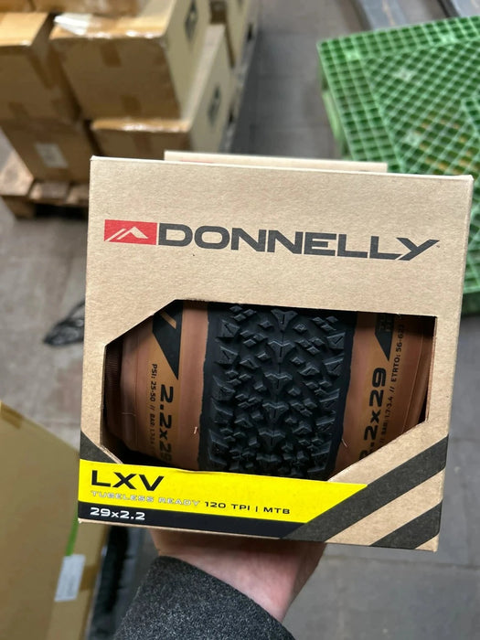 Donnelly LXV 29x2.2 bikepacking and XC tyre, tan sidewall, 120TPI tubeless-ready