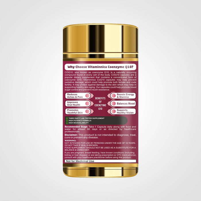 Vitaminnica Coenzyme Q10 120mg- 60 Capsules