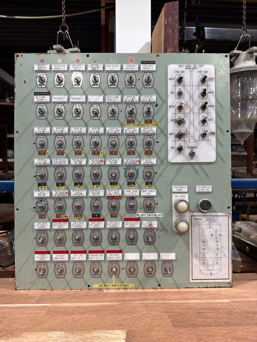 Salvaged Ships Signal Light Switch Board