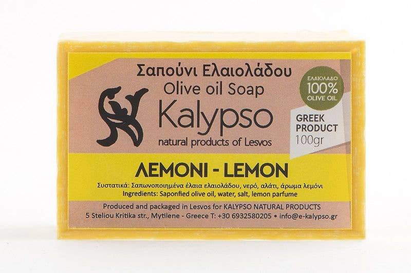 Kelypso Hand Made Olive Oil Soap - Lemon 100g from Lesvos Island