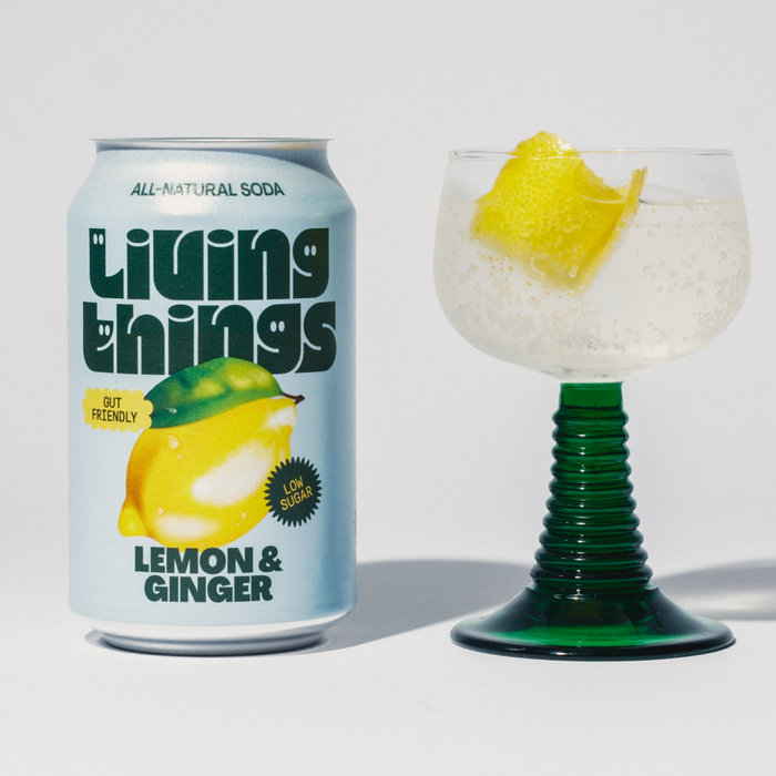 Lemon & Ginger Prebiotic Soda - Living Things