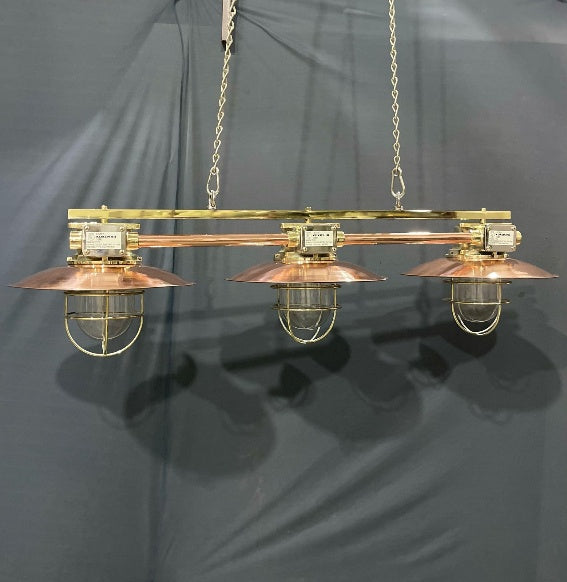KOKOSHA CEILING LIGHT WITH COPPER SHADE Model 14