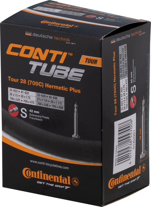 Continental Tour 28 x 1.5/1.75 Inner Tube 700x32/47 42mm Presta Hermetric Plus