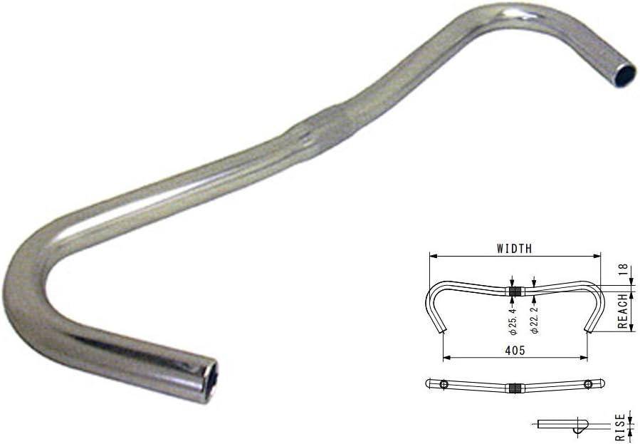 Nitto B261AA Bull Horn Handlebars 25.4mm 480mm