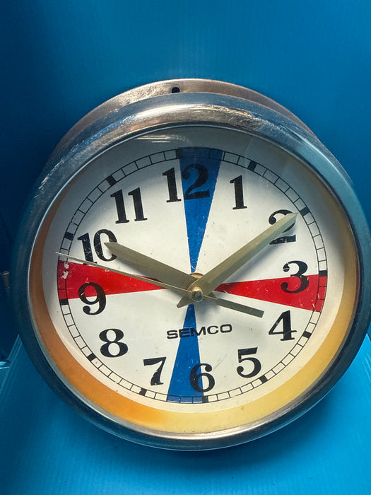 Original Semco Ships Clock polished Base