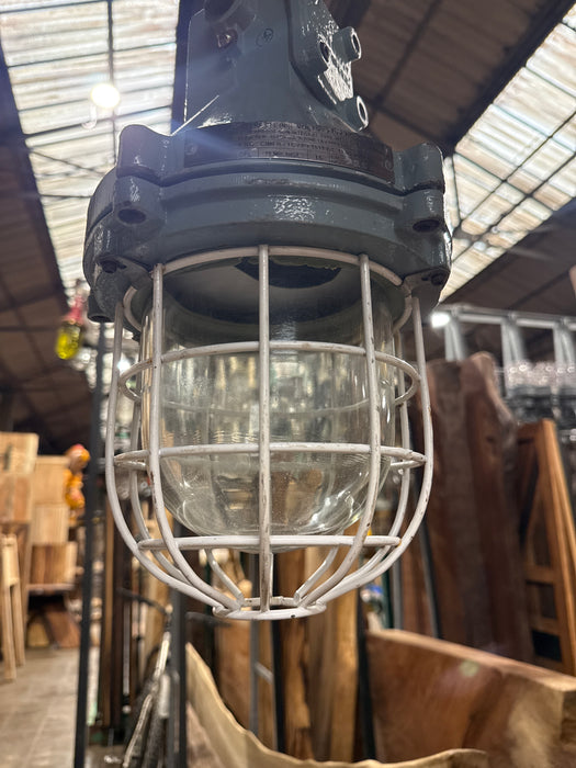 Salvaged Aluminium pendant / Hanging light original colour