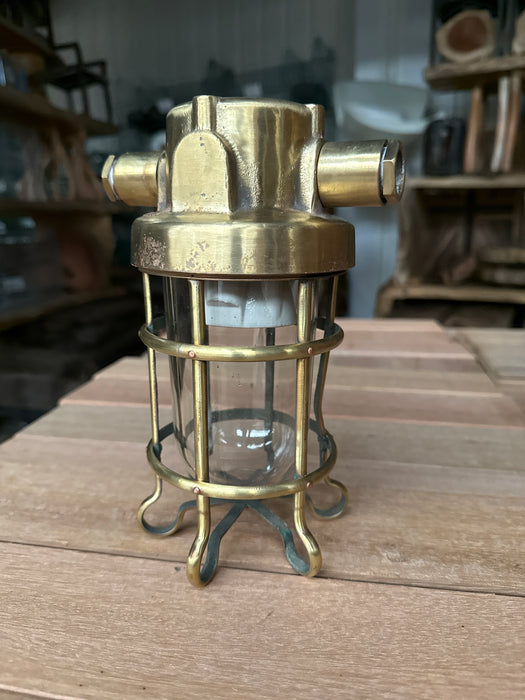 Salvaged Brass Passageway Light made by Palazzoli Italy
