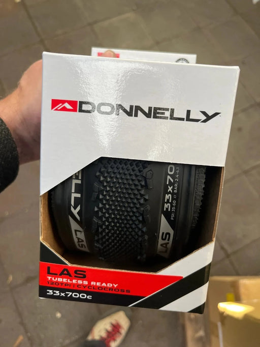 Donnelly LAS 700x33 cyclocross tyre, all black, folding bead, tubeless ready